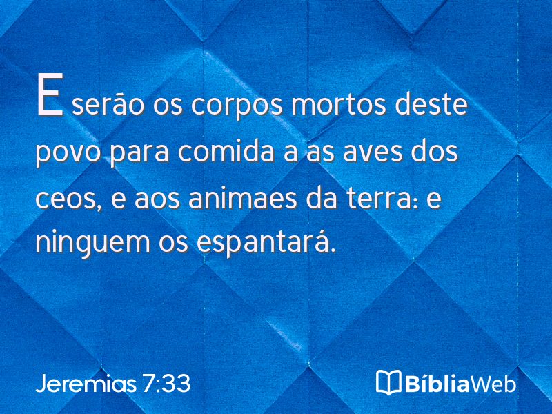 Jeremias 7:33 em imagem para compartilhar