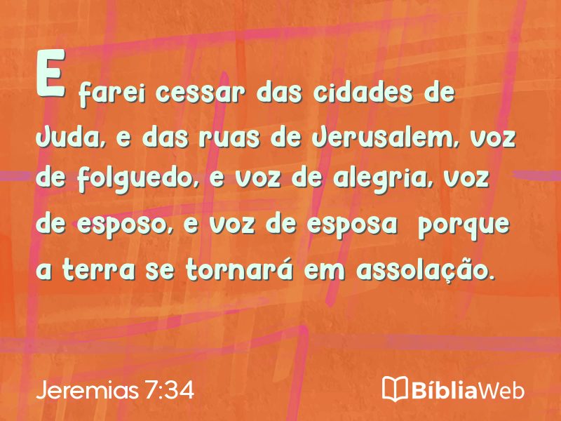 Jeremias 7:34 em imagem para compartilhar