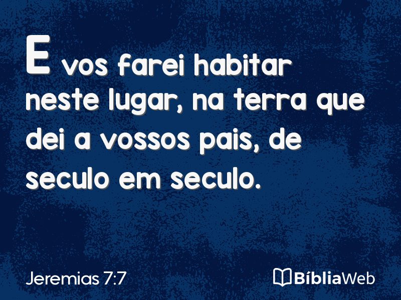 Jeremias 7:7 em imagem para compartilhar