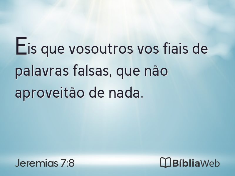 Jeremias 7:8 em imagem para compartilhar