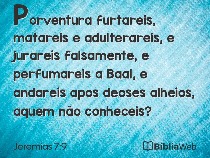 Jeremias 7:9 em imagem para compartilhar