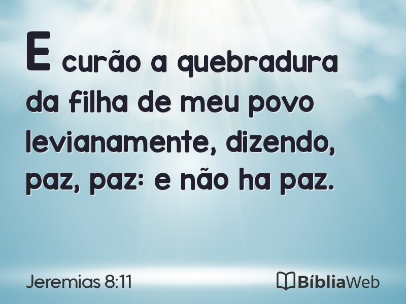 Jeremias 8:11 em imagem para compartilhar