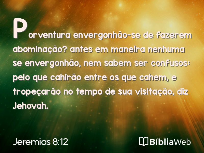 Jeremias 8:12 em imagem para compartilhar