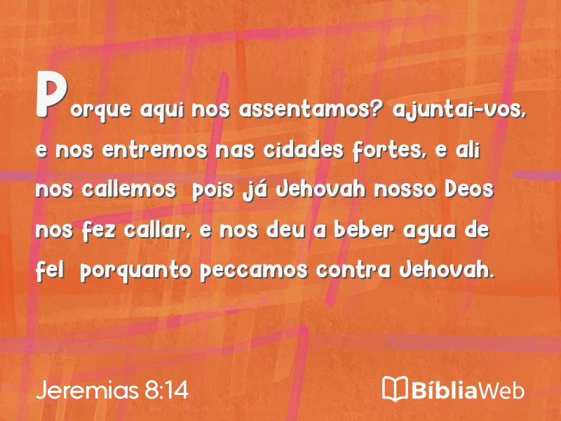 Jeremias 8:14 em imagem para compartilhar