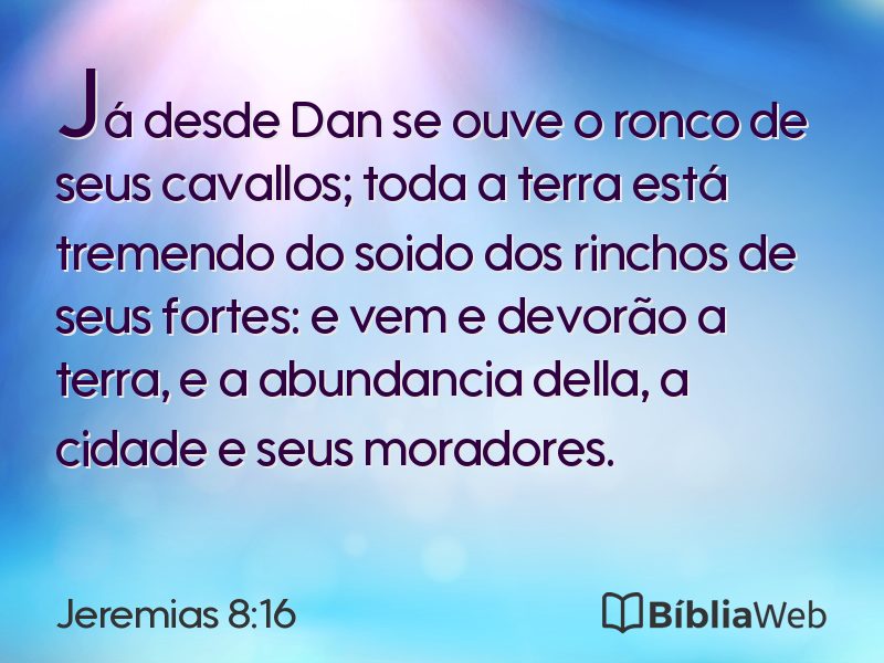 Jeremias 8:16 em imagem para compartilhar