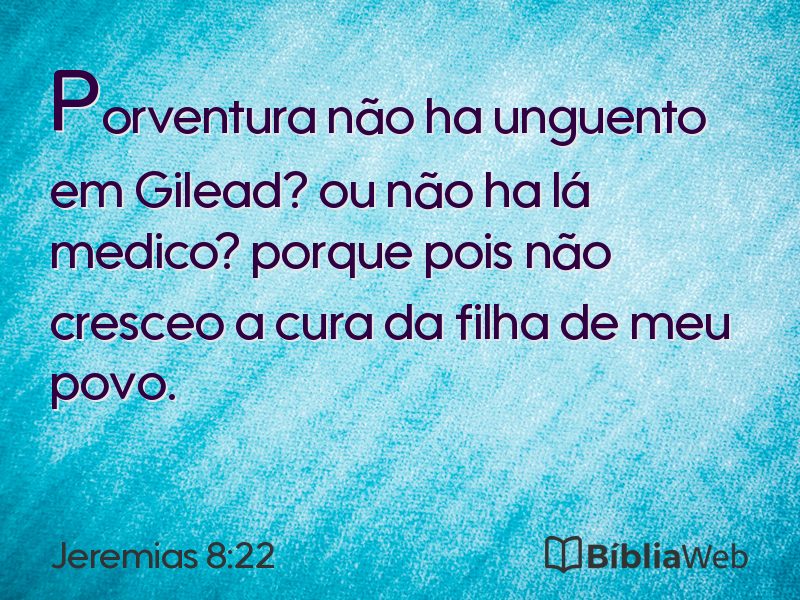 Jeremias 8:22 em imagem para compartilhar