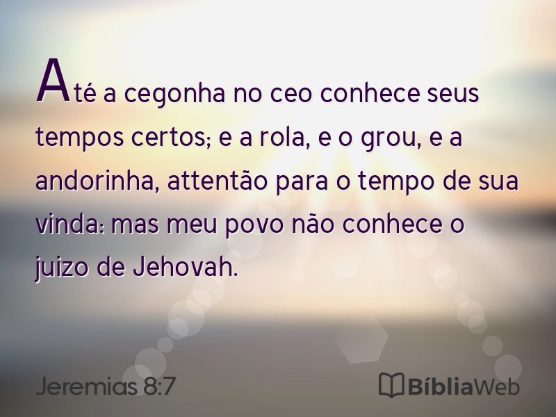 Jeremias 8:7 em imagem para compartilhar
