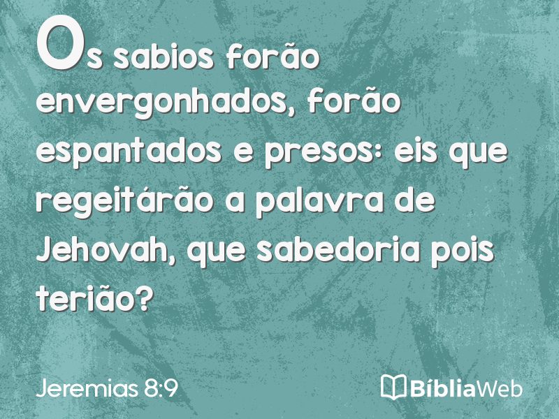 Jeremias 8:9 em imagem para compartilhar