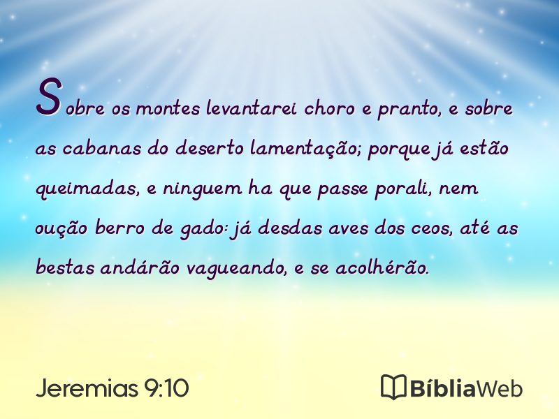 Jeremias 9:10 em imagem para compartilhar