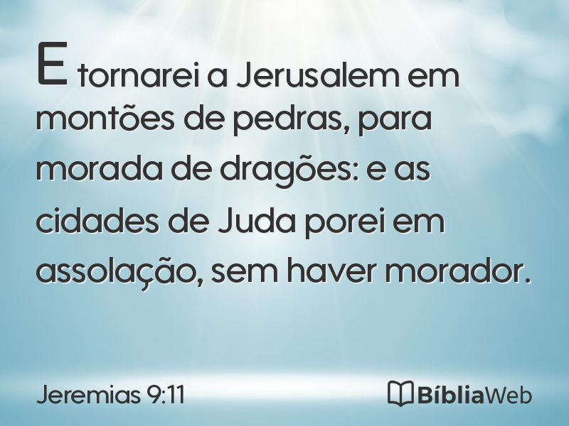 Jeremias 9:11 em imagem para compartilhar