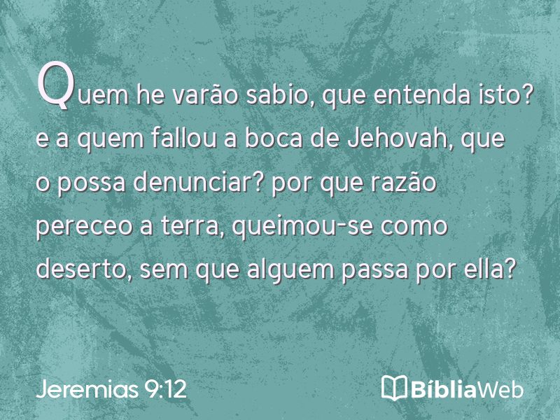 Jeremias 9:12 em imagem para compartilhar