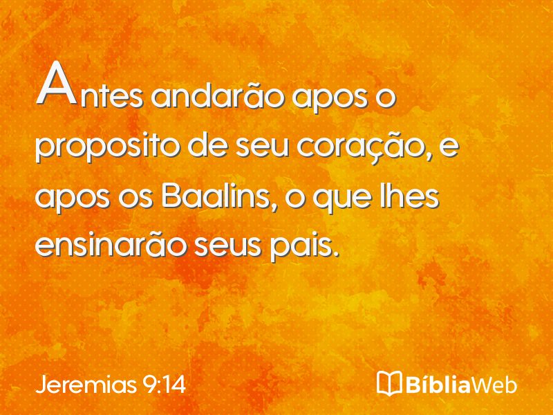 Jeremias 9:14 em imagem para compartilhar