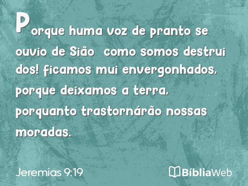 Jeremias 9:19 em imagem para compartilhar