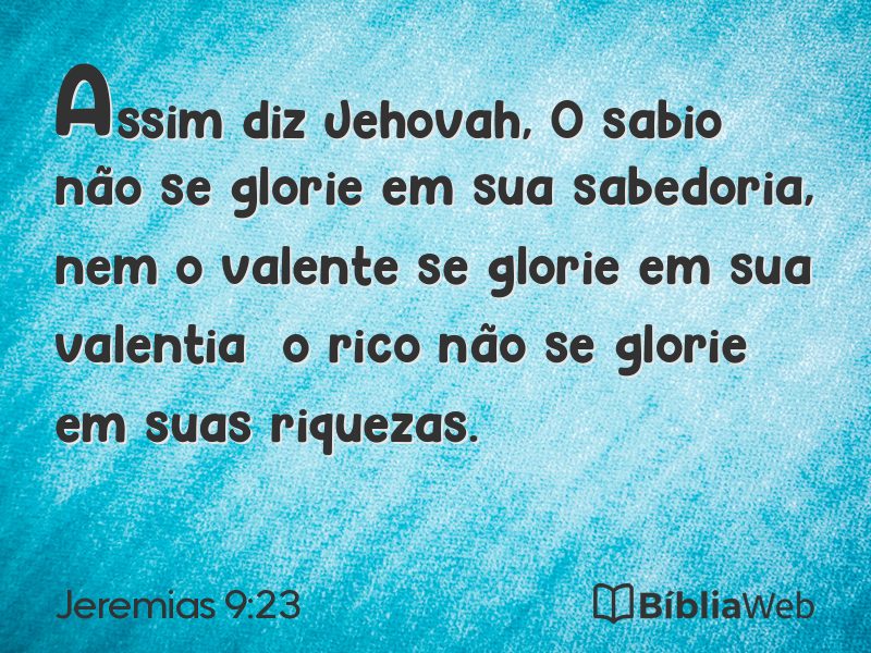 Jeremias 9:23 em imagem para compartilhar