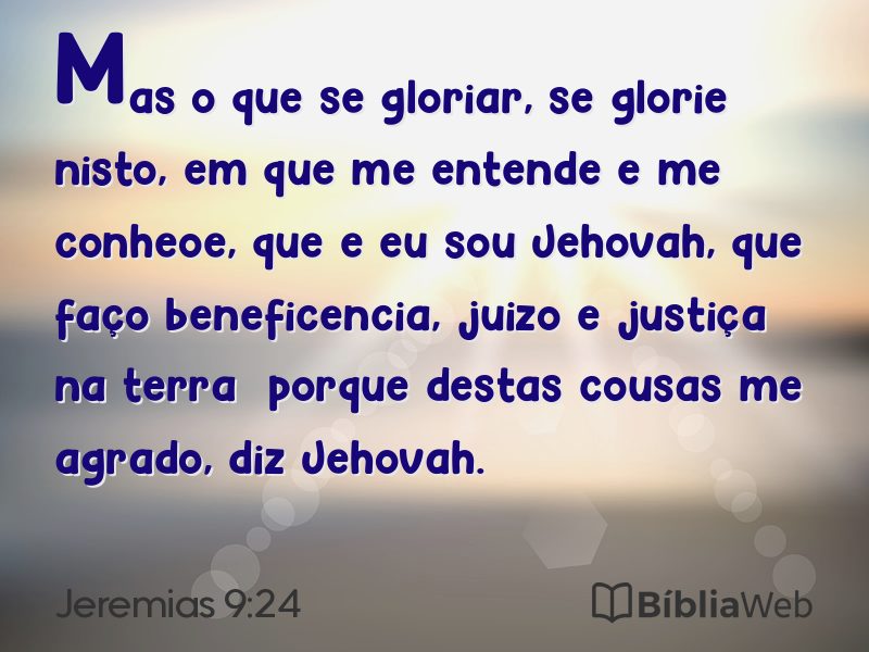 Jeremias 9:24 em imagem para compartilhar