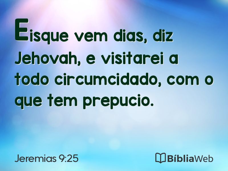 Jeremias 9:25 em imagem para compartilhar