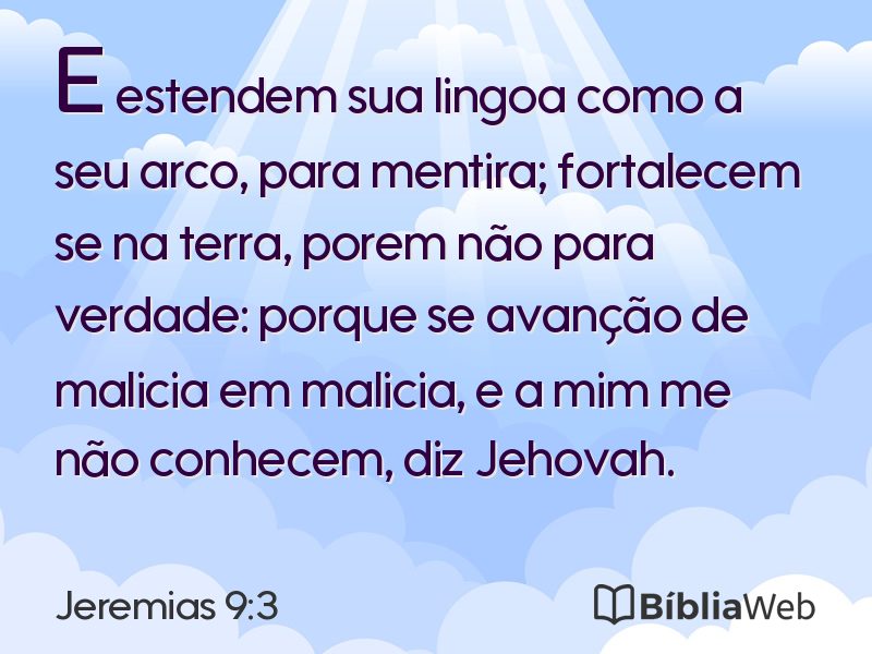 Jeremias 9:3 em imagem para compartilhar