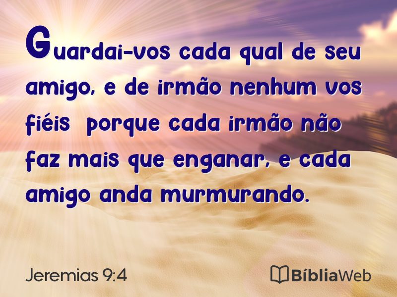 Jeremias 9:4 em imagem para compartilhar