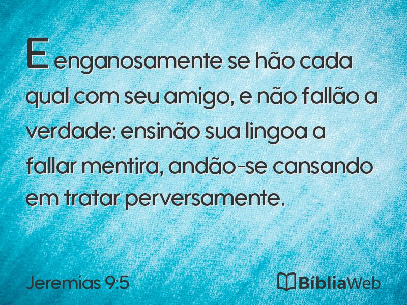 Jeremias 9:5 em imagem para compartilhar