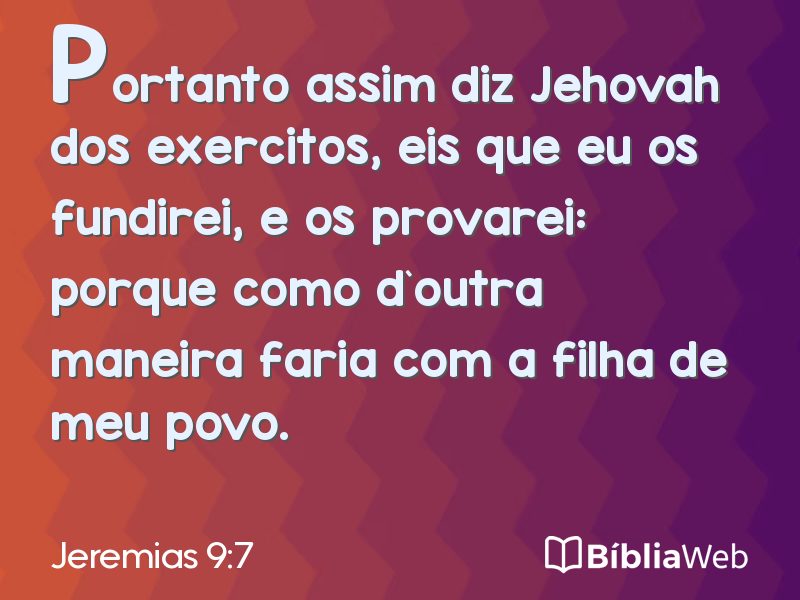 Jeremias 9:7 em imagem para compartilhar