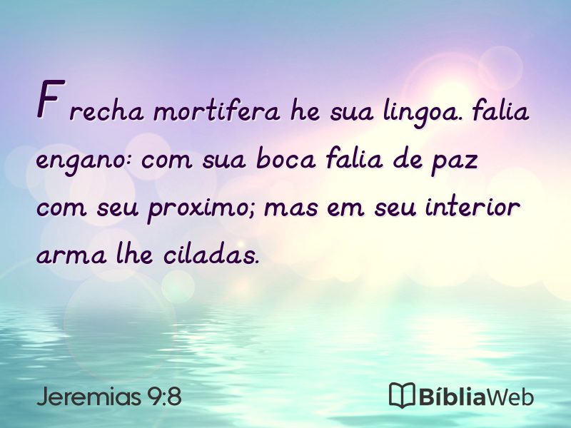 Jeremias 9:8 em imagem para compartilhar