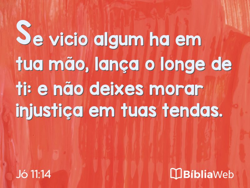 Jó 11:14 em imagem para compartilhar