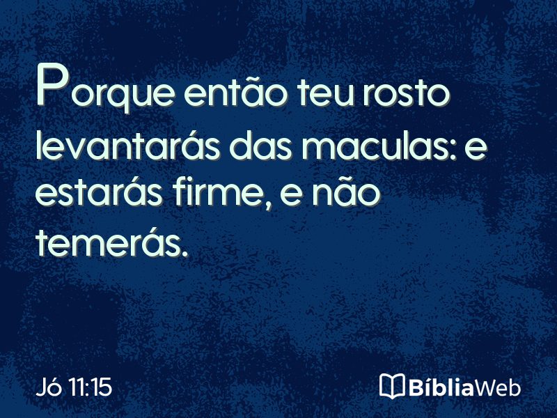 Jó 11:15 em imagem para compartilhar