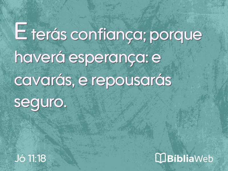 Jó 11:18 em imagem para compartilhar
