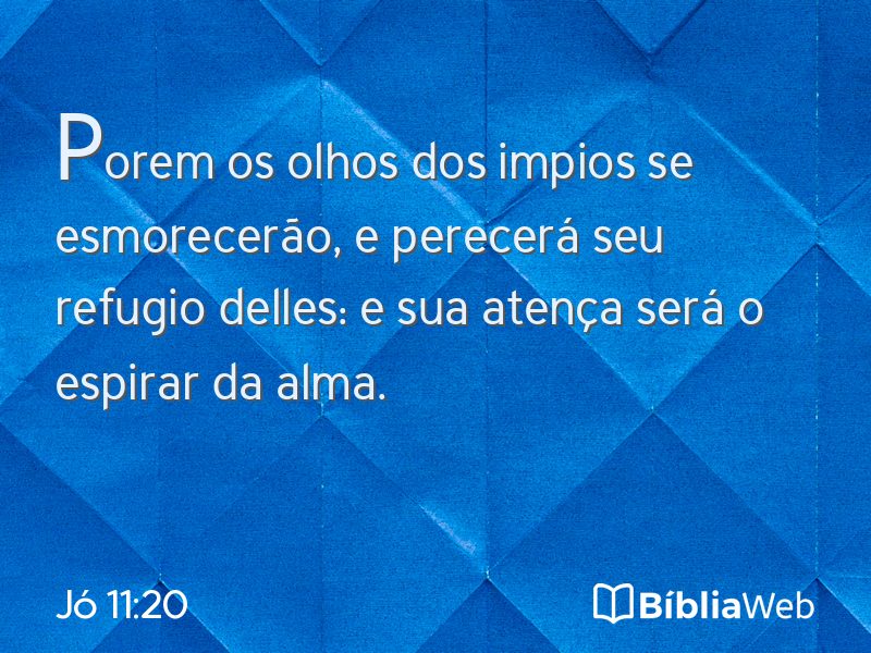 Jó 11:20 em imagem para compartilhar
