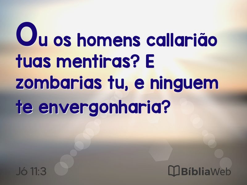Jó 11:3 em imagem para compartilhar