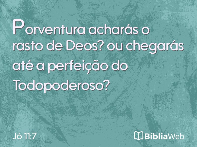 Jó 11:7 em imagem para compartilhar