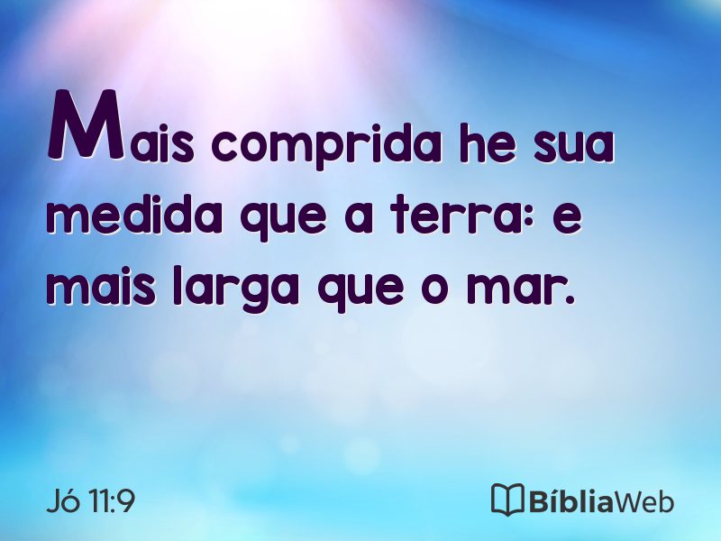 Jó 11:9 em imagem para compartilhar