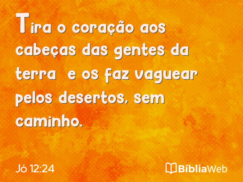 Jó 12:24 em imagem para compartilhar
