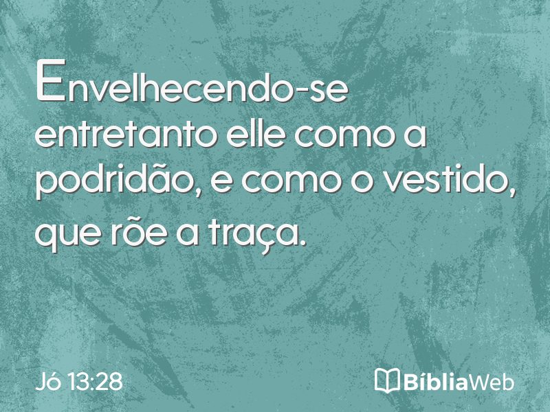 Jó 13:28 em imagem para compartilhar