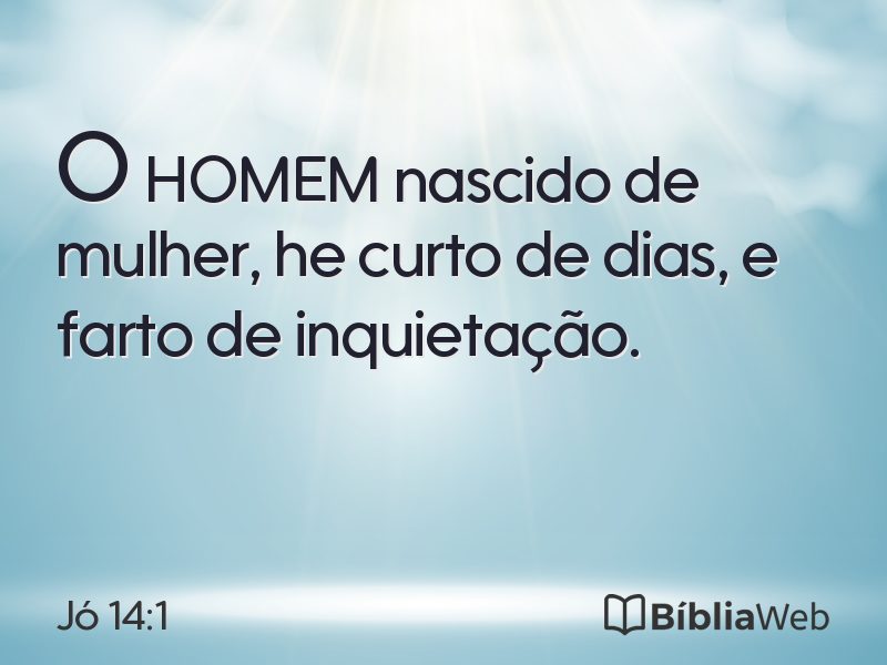 Jó 14:1 em imagem para compartilhar