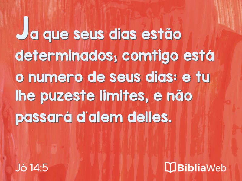 Jó 14:5 em imagem para compartilhar