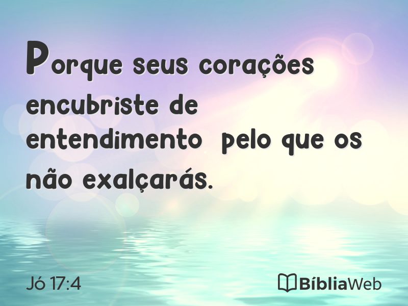 Jó 17:4 em imagem para compartilhar