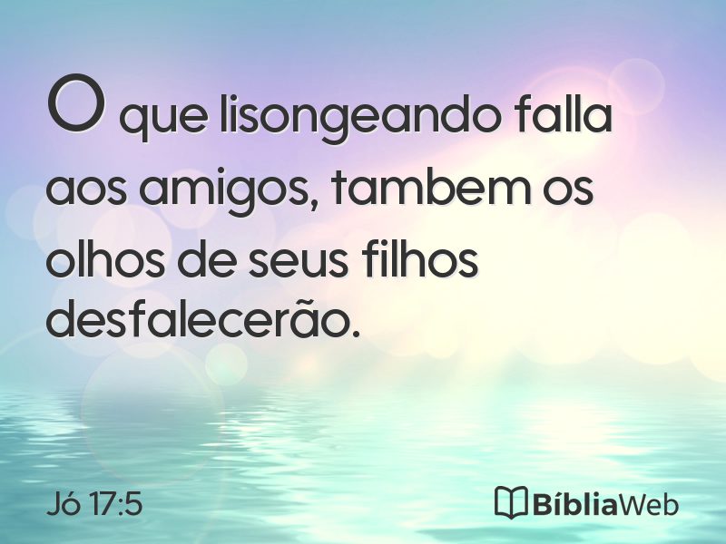 Jó 17:5 em imagem para compartilhar
