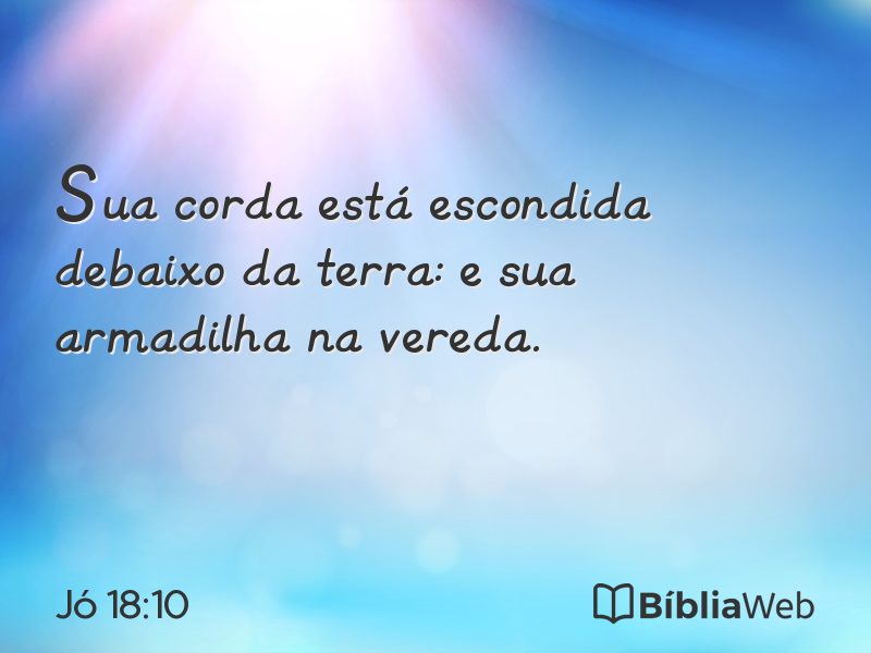 Jó 18:10 em imagem para compartilhar
