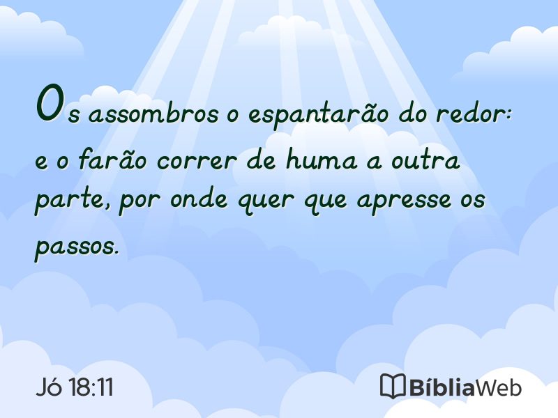 Jó 18:11 em imagem para compartilhar