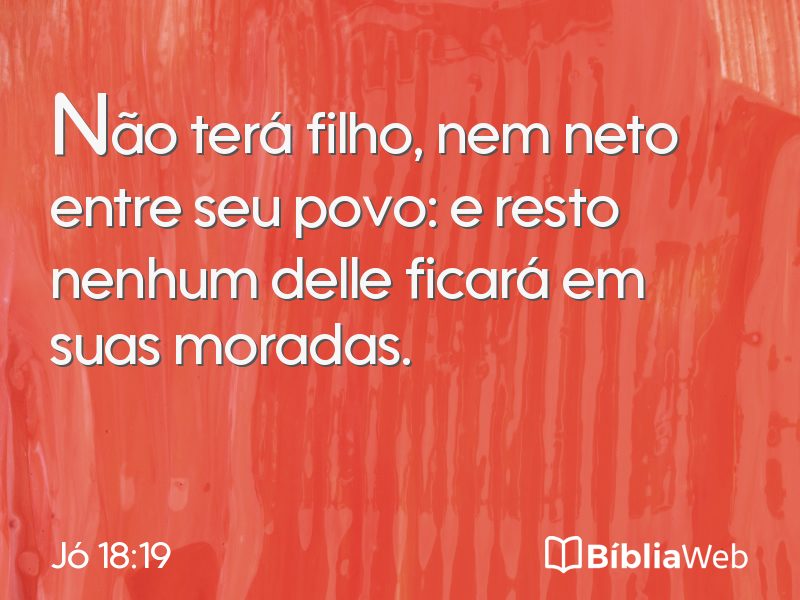 Jó 18:19 em imagem para compartilhar