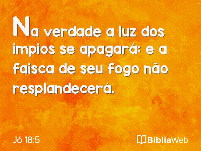 Jó 18:5 em imagem para compartilhar