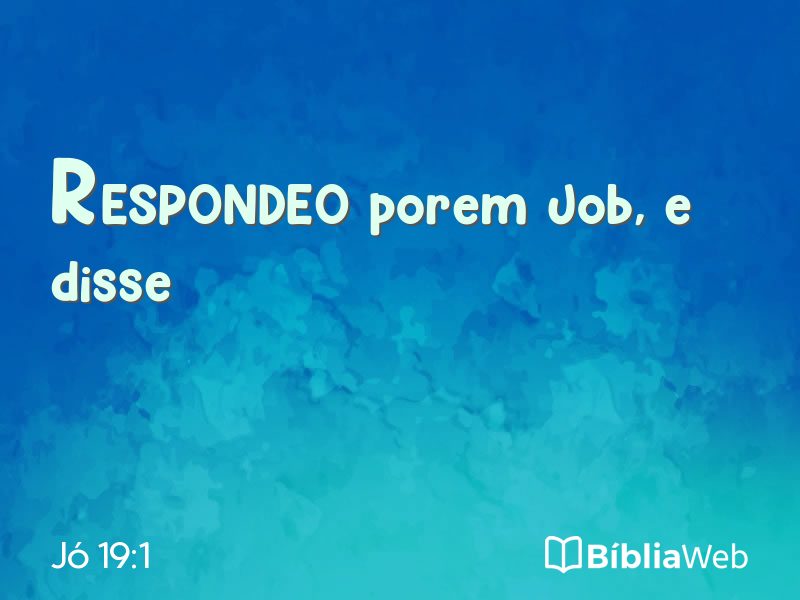 Jó 19:1 em imagem para compartilhar
