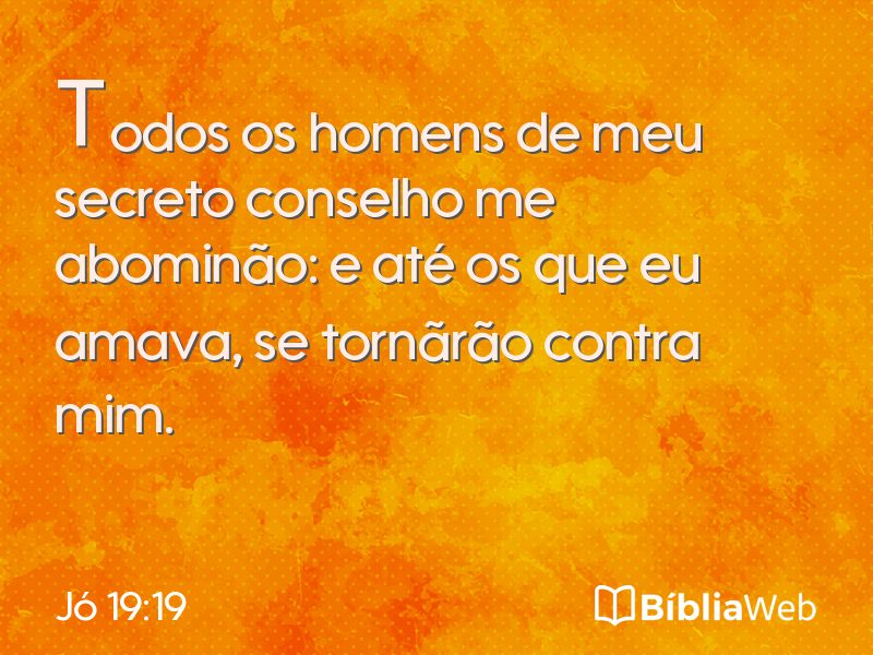 Jó 19:19 em imagem para compartilhar
