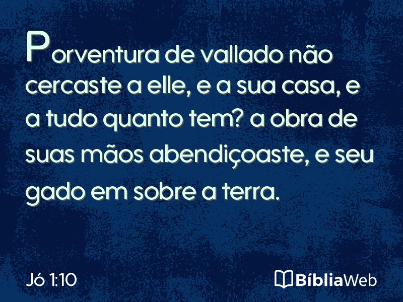 Jó 1:10 em imagem para compartilhar