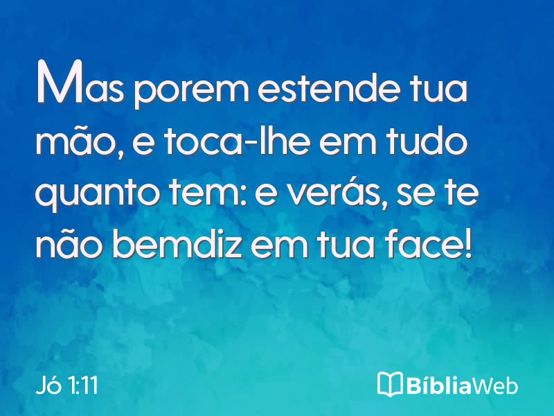 Jó 1:11 em imagem para compartilhar