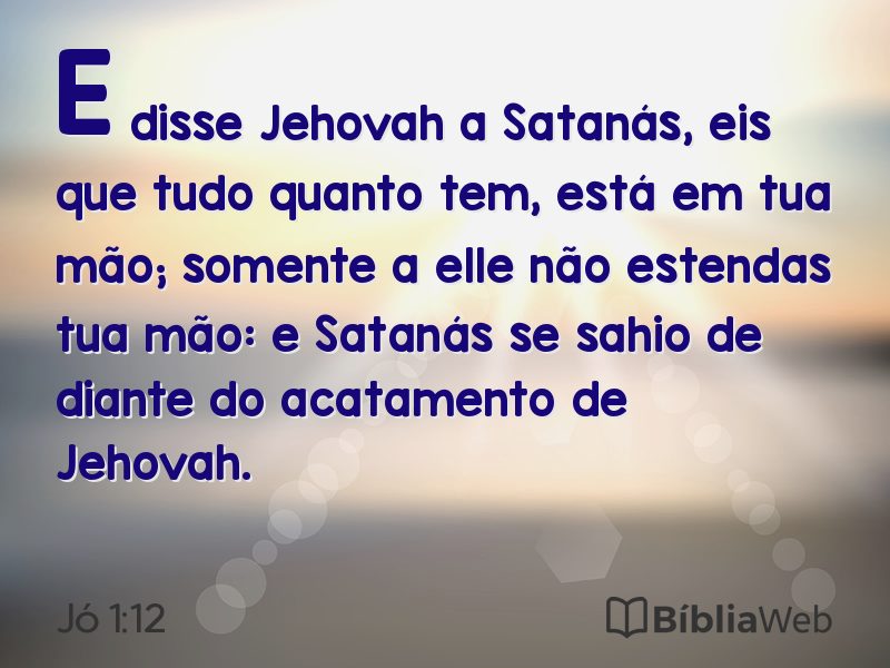 Jó 1:12 em imagem para compartilhar