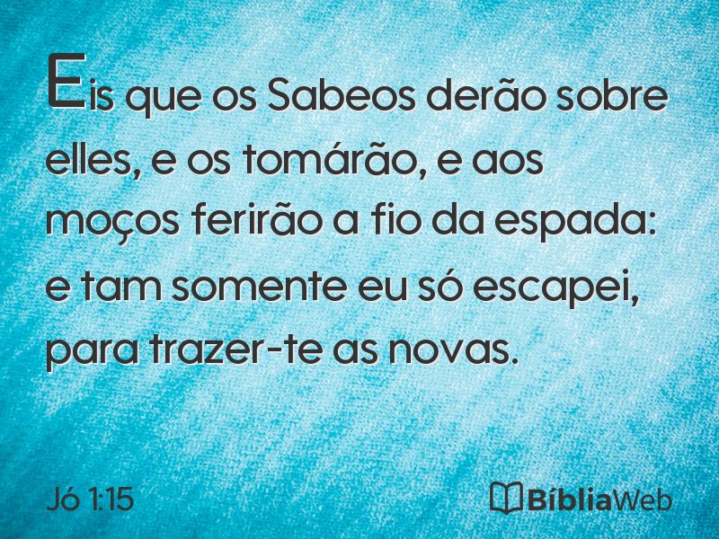 Jó 1:15 em imagem para compartilhar