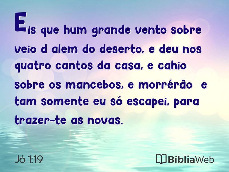Jó 1:19 em imagem para compartilhar