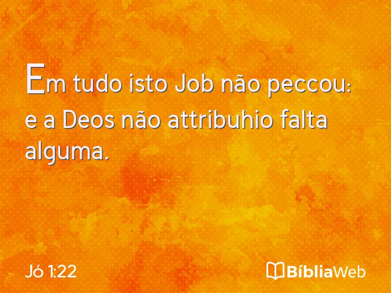 Jó 1:22 em imagem para compartilhar